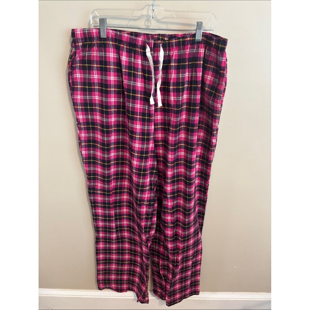 Zenana 2x Pink Plaid pajama pants